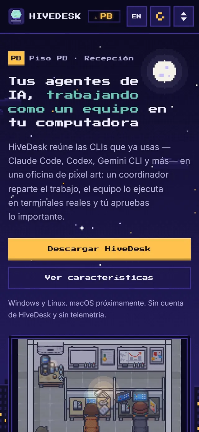 HiveDesk — Móvil